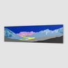 Pop art landschap paars met bergen X