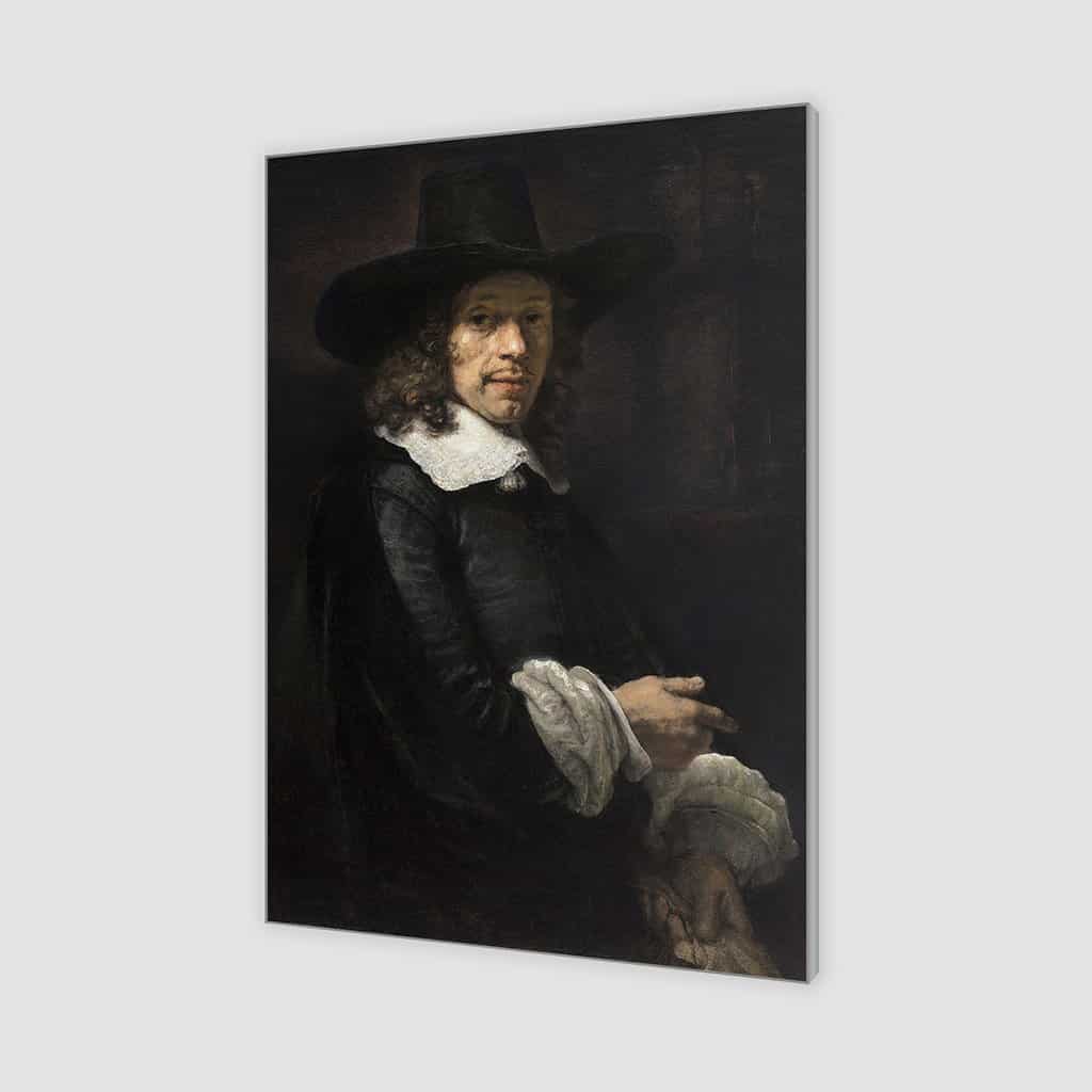 Portret van een Gentleman met een paar handschoenen (Rembrandt)