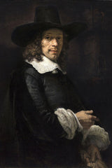 Portret van een Gentleman met een paar handschoenen (Rembrandt)