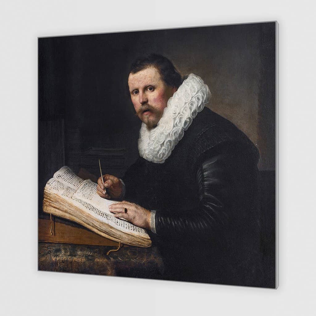 Portret van een man bij een schrijfbureau (Rembrandt)
