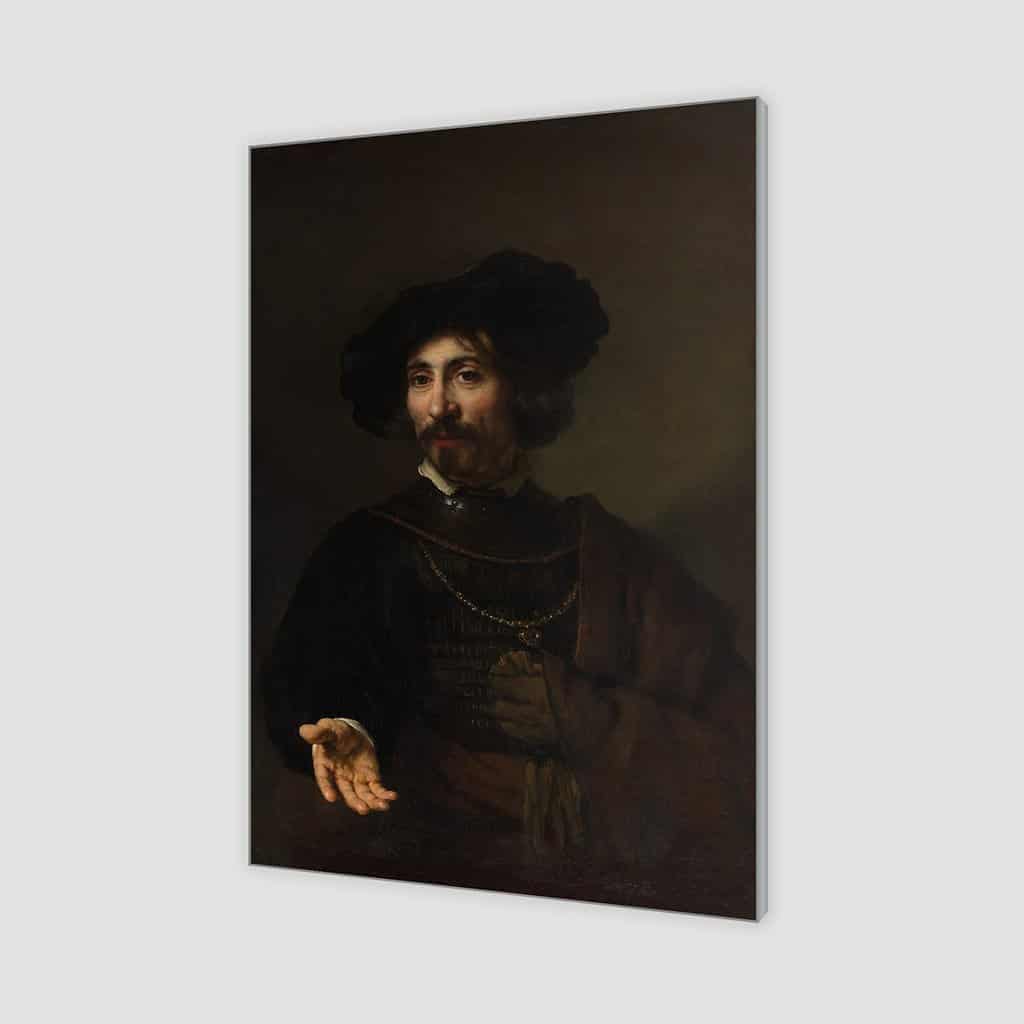 Portret van een man met een stalen gleuf (Rembrandt)