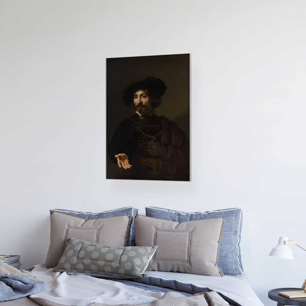 Portret van een man met een stalen gleuf (Rembrandt)