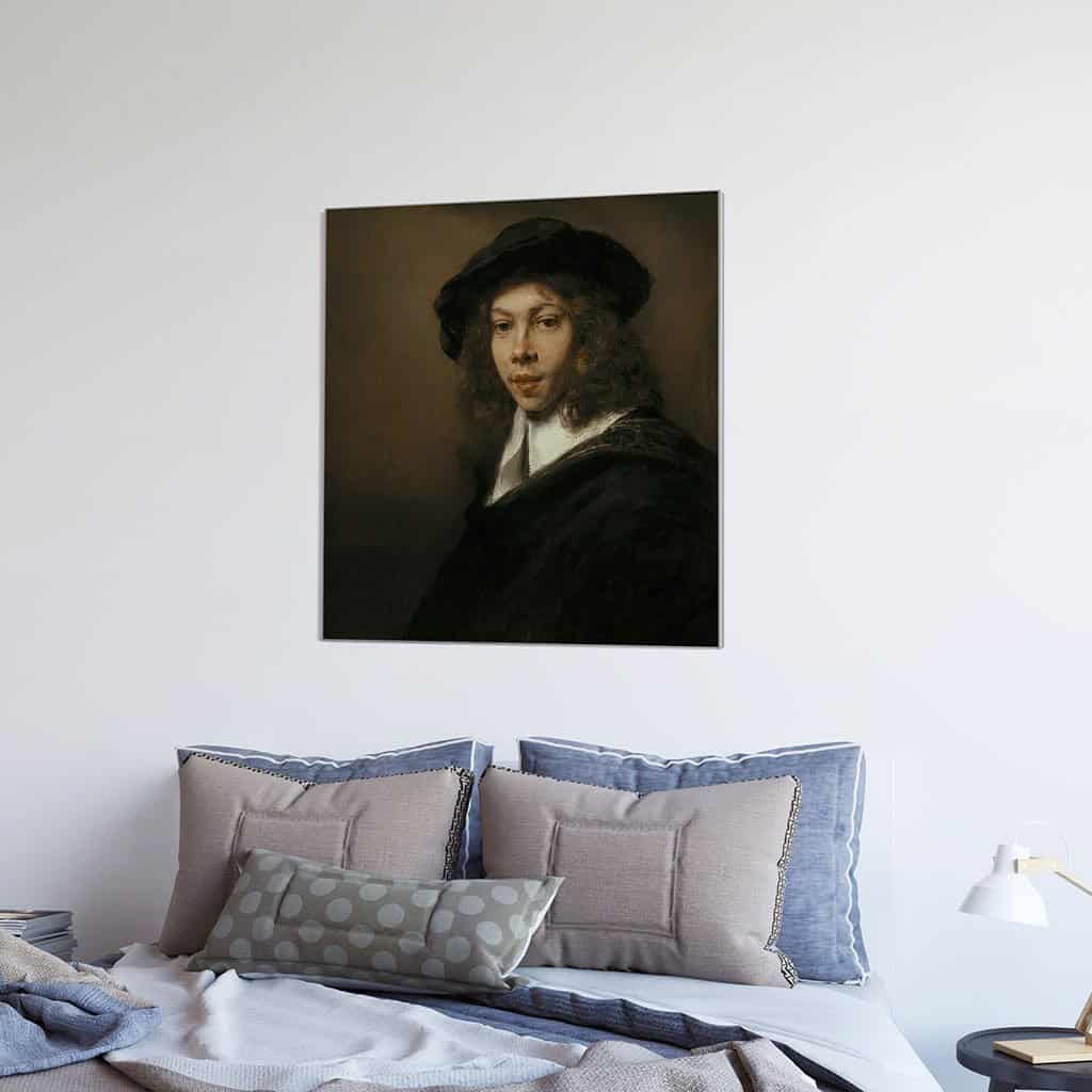 Jongeman in een zwarte baret (Rembrandt)