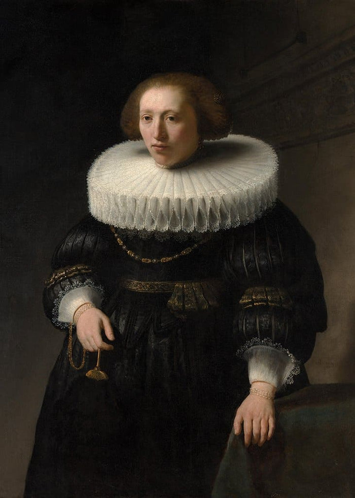 Portret van een vrouw, waarschijnlijk een lid van de familie Van Beresteyn (Rembrandt)