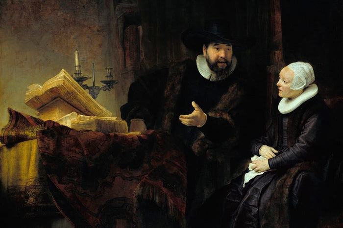 Portret van de mennonitische predikant Cornelius Claesz Anslo en zijn echtgenote Aaltje Gerritsdr Shouten (Rembrandt)