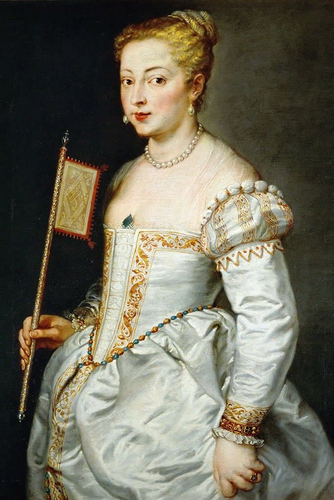 Portret van een dame - Meisje met een Ventilator (Peter Paul Rubens)
