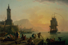 Rust in een mediterrane haven - Claude Joseph Vernet