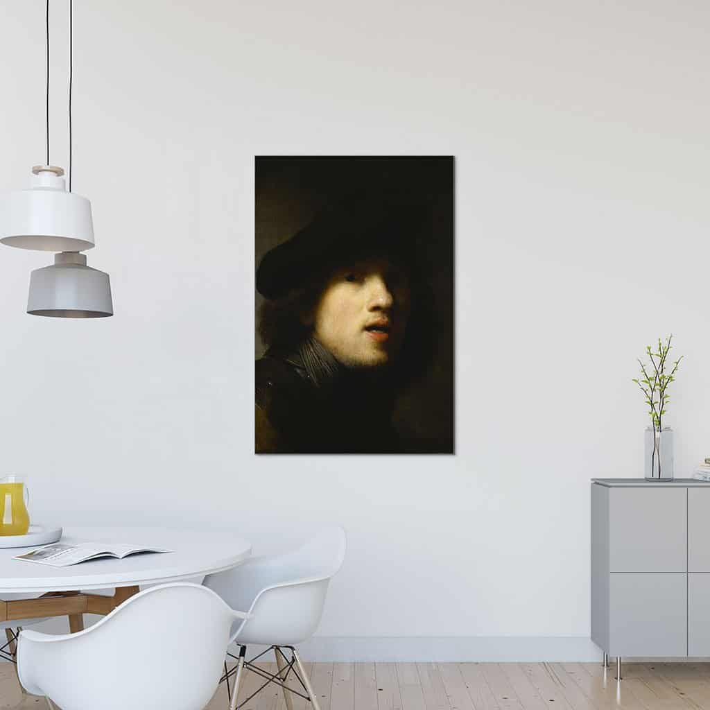 Zelfportret studie in de spiegel (de menselijke huid) (Rembrandt)