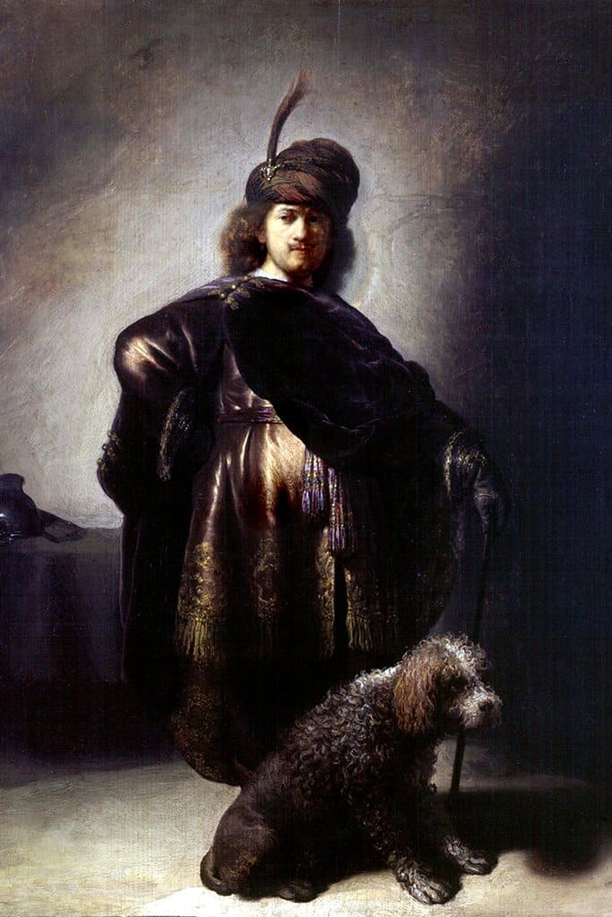 Zelfportret in Oosterse kledij met poedel (Rembrandt)