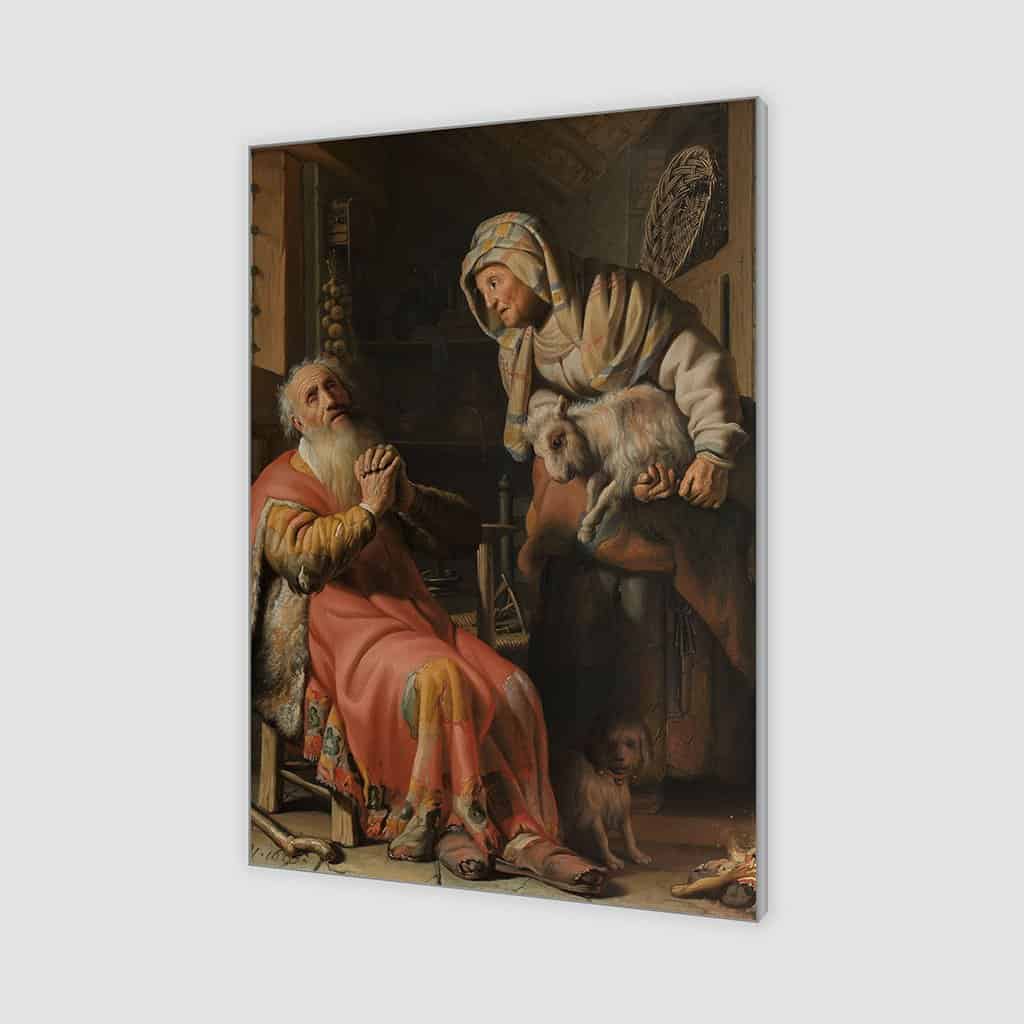 Tobit beschuldigt Anna van het stelen van het kind (Rembrandt)