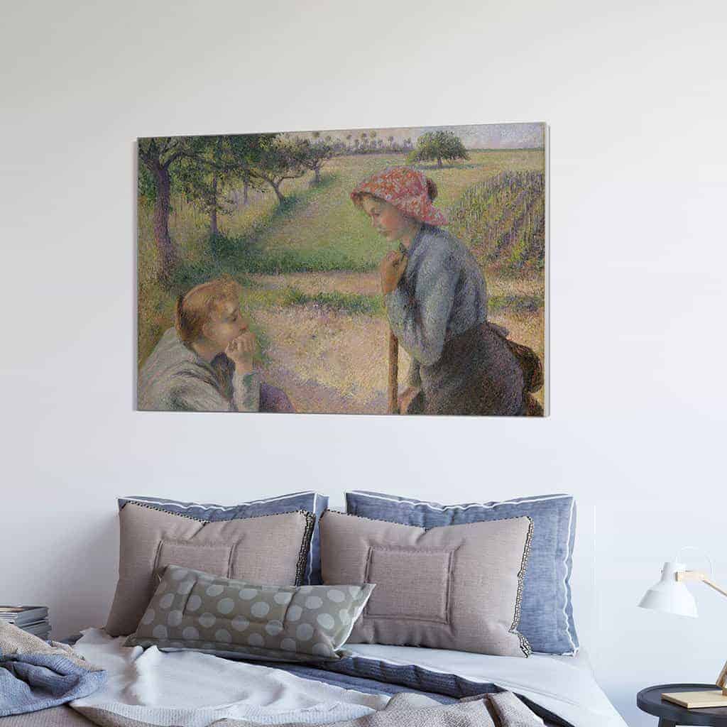 Twee Jonge Vrouwen van de boer - Camille Pissarro