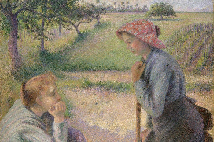 Twee Jonge Vrouwen van de boer - Camille Pissarro
