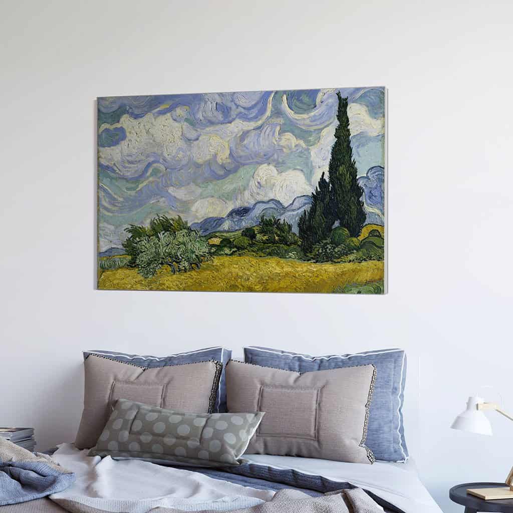 Korenveld met cipressen (Vincent van Gogh)