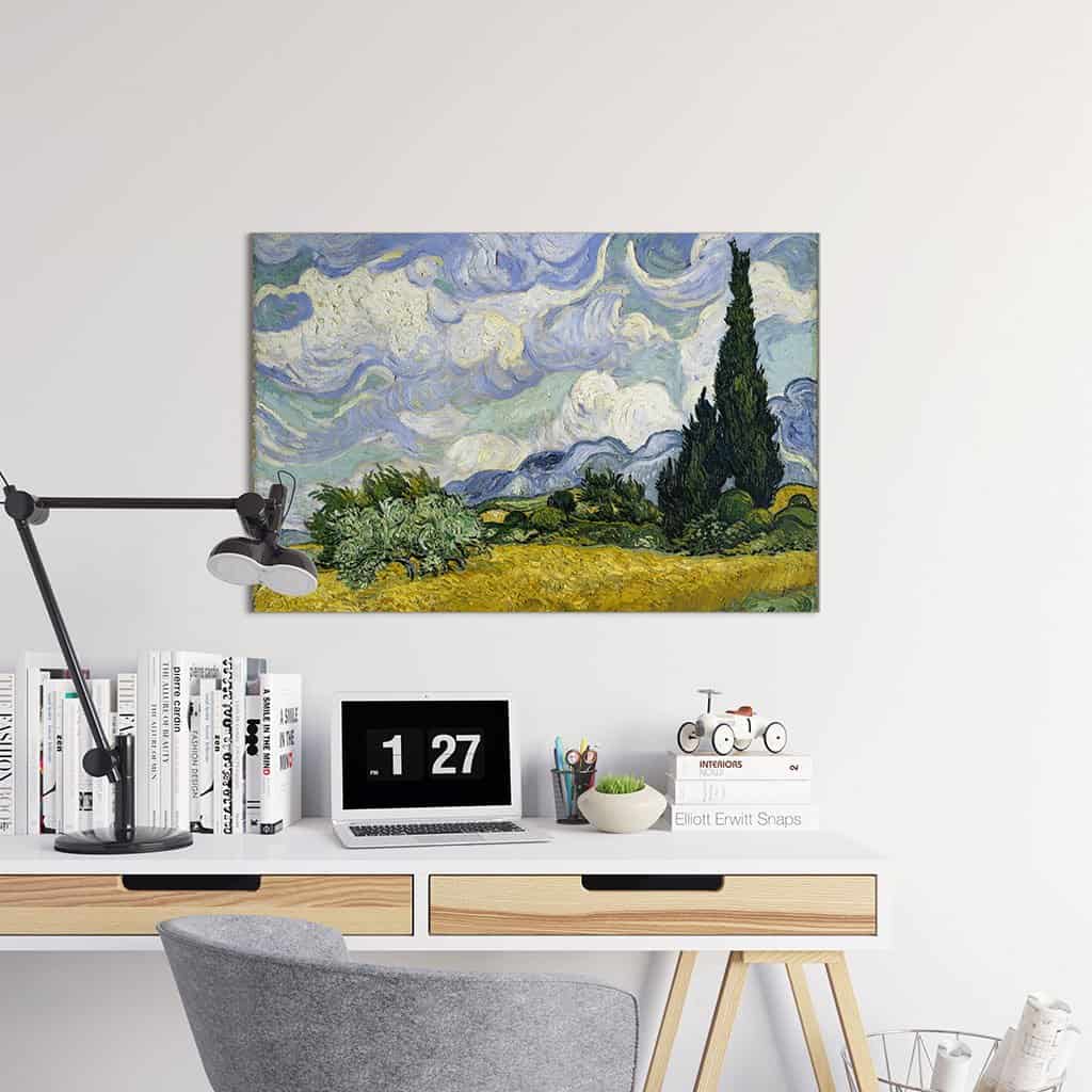 Korenveld met cipressen (Vincent van Gogh)