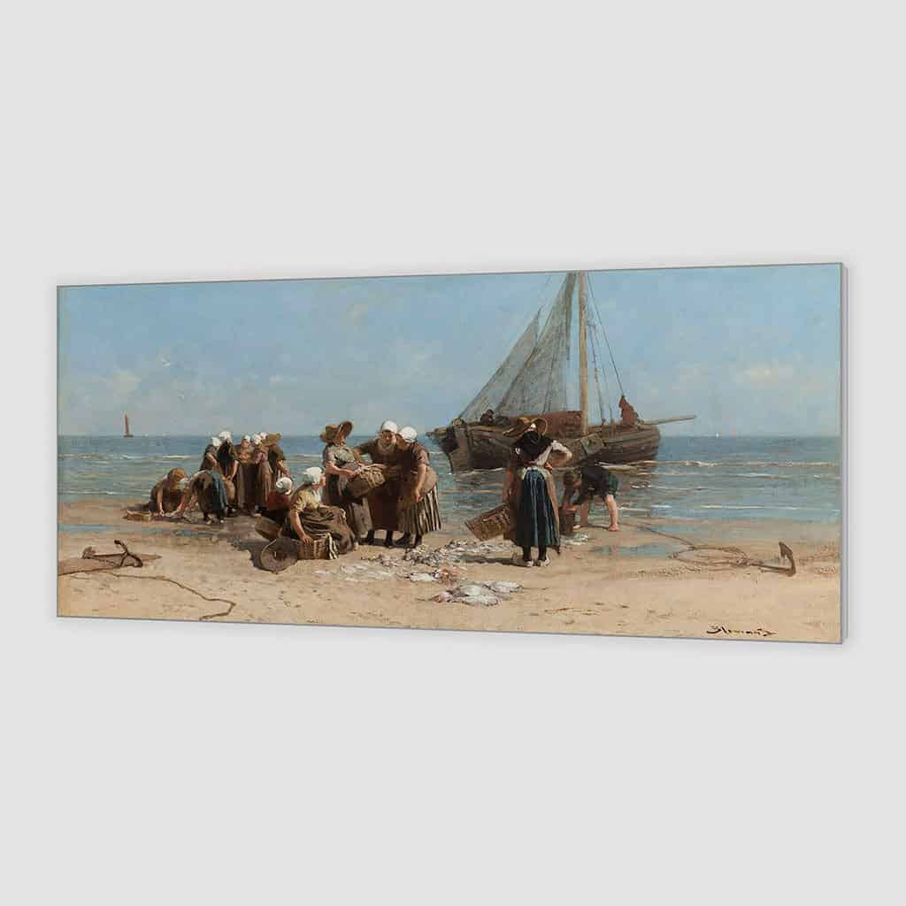 Vissersvrouwen op het strand - Bernardus Johannes Blommers