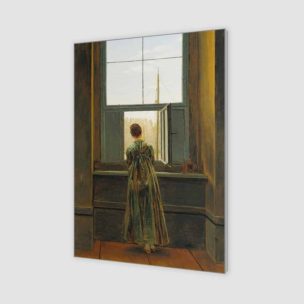 Vrouw aan het raam - Caspar David Friedrich