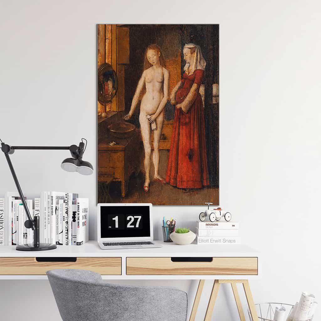 Vrouw bij haar toilet (Jan van Eyck)