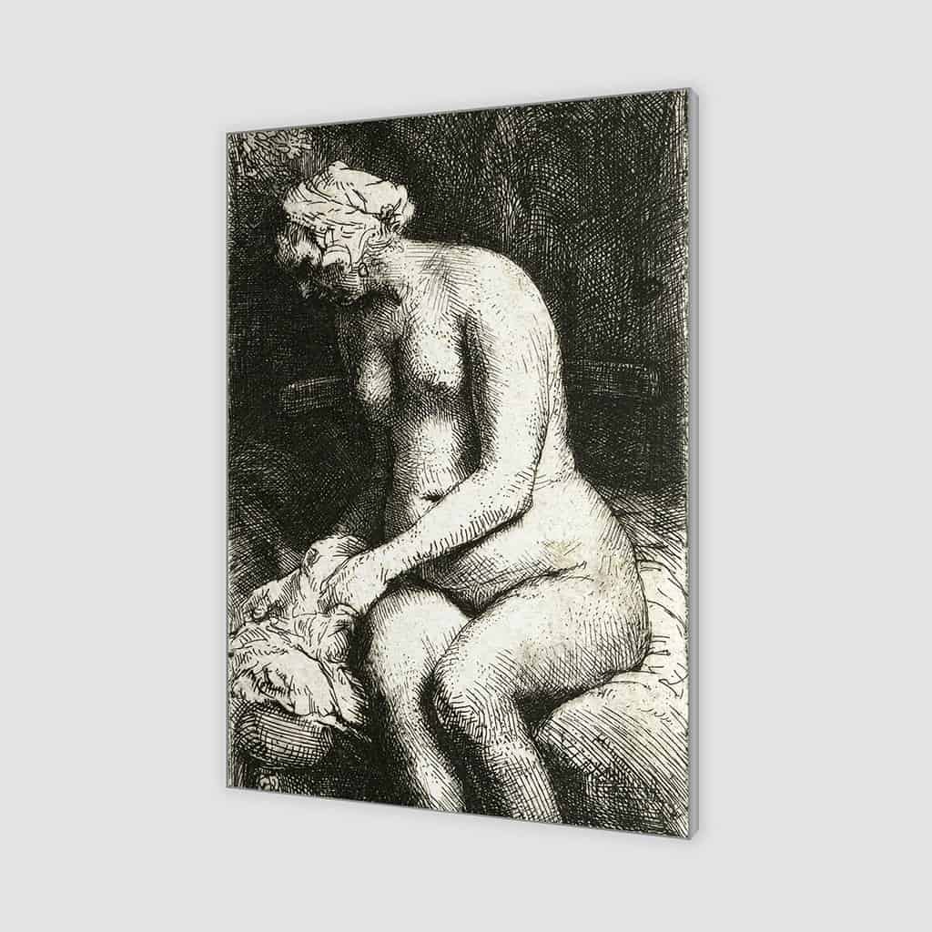 Zittende naakte vrouw - Rembrandt