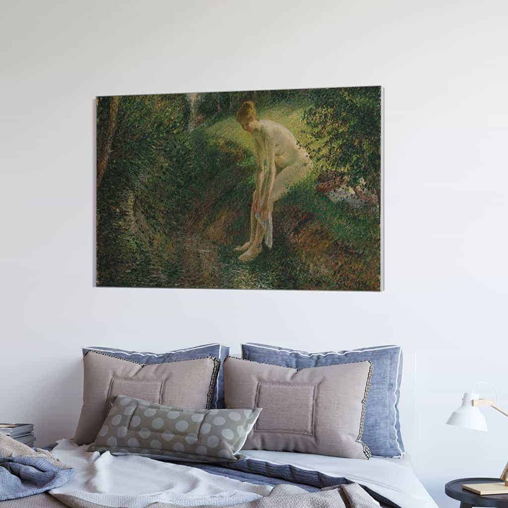 Zwemmer in the Woods - Camille Pissarro