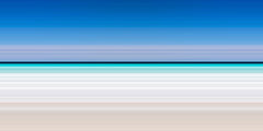 Groen blauw strand abstract landschap