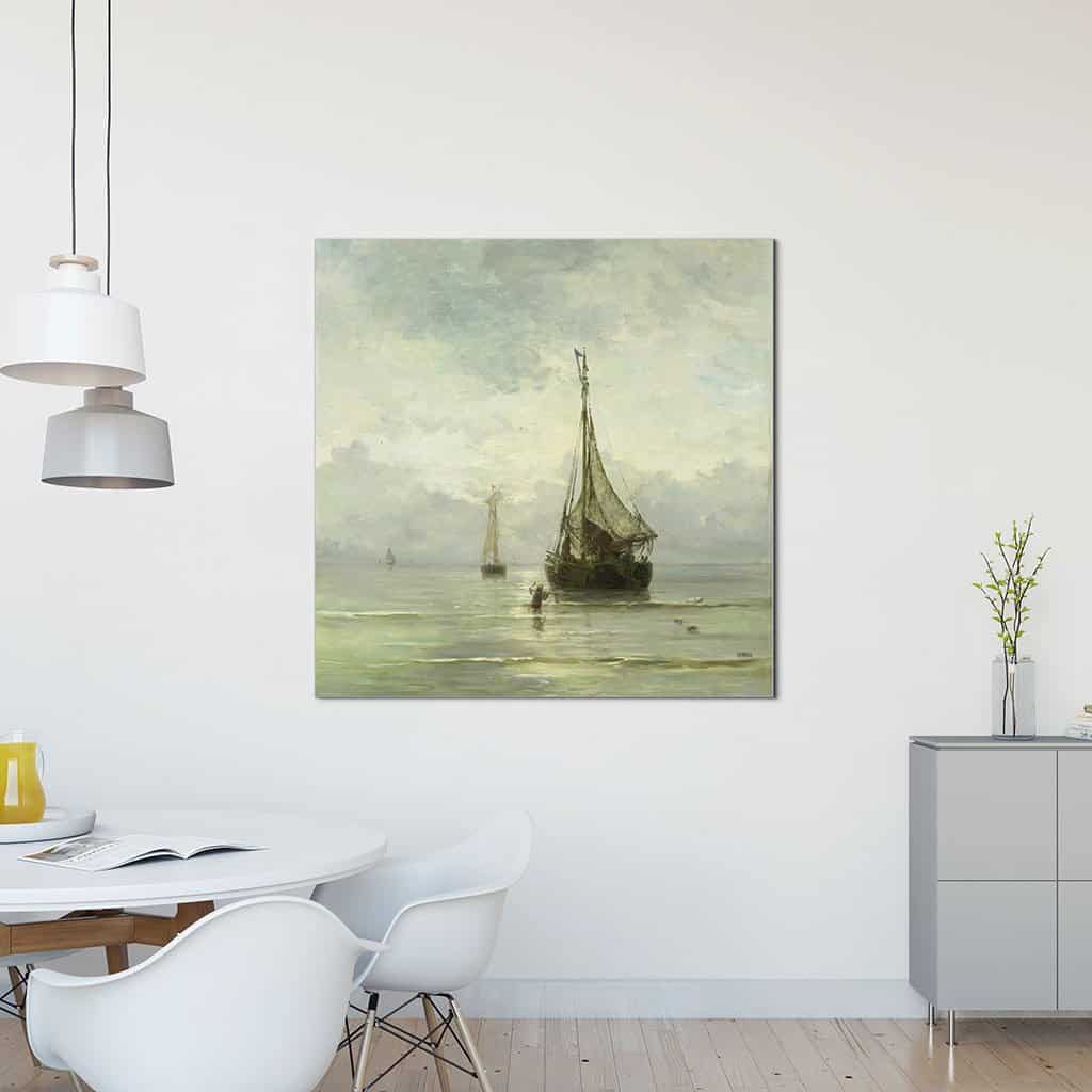 Kalme zee - Hendrik Willem Mesdag