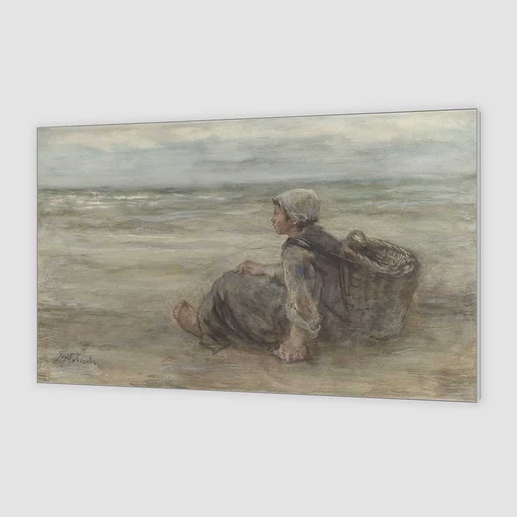 Vissersmeisje op het strand (Jozef Israëls)