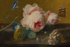 Bloemstilleven met pioenroos (Jan van Huysum)