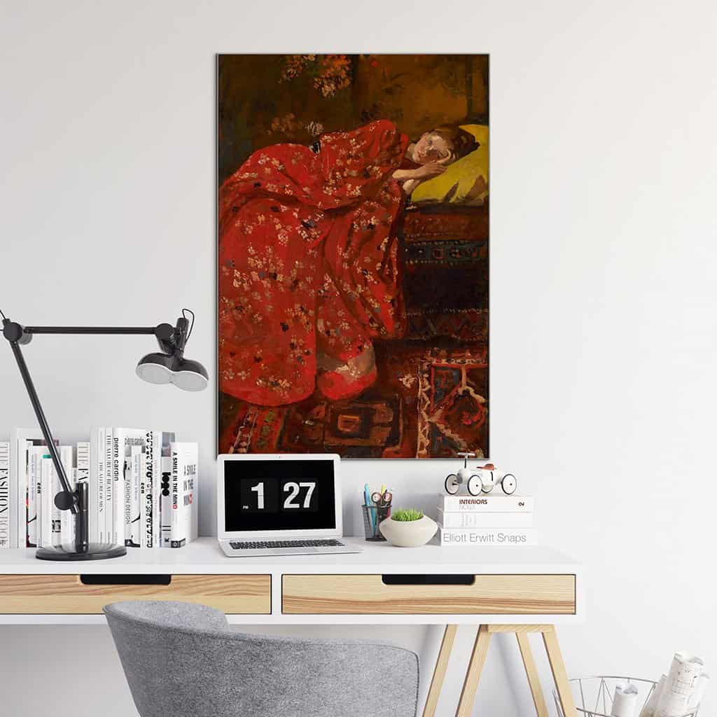 Meisje In Red Kimono (George Hendrik Breitner)