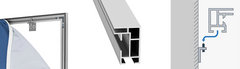 Zilver aluminium ophanglijst 100x67 cm
