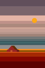 Huis in 'n veld