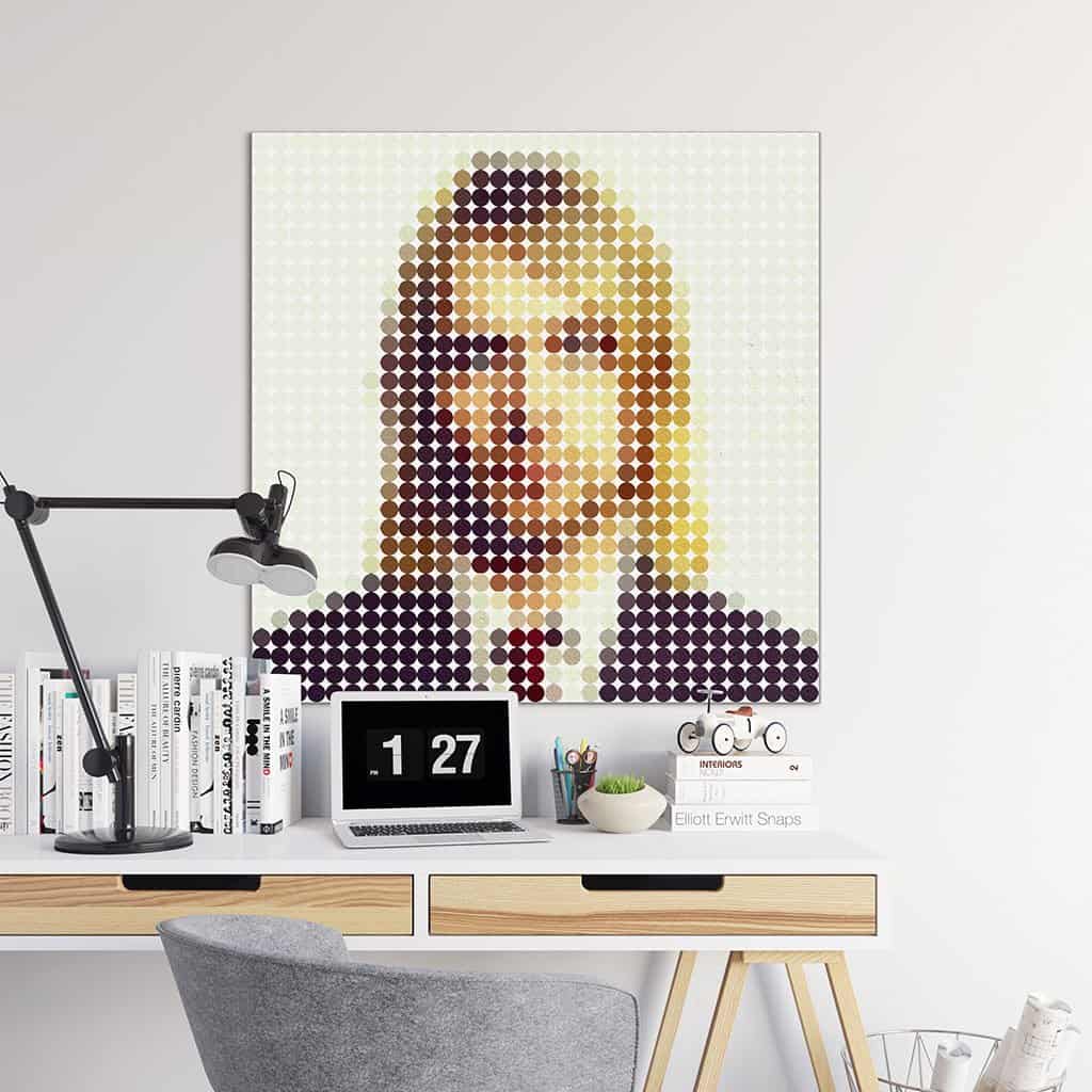 Kurt Cobain stippen portret