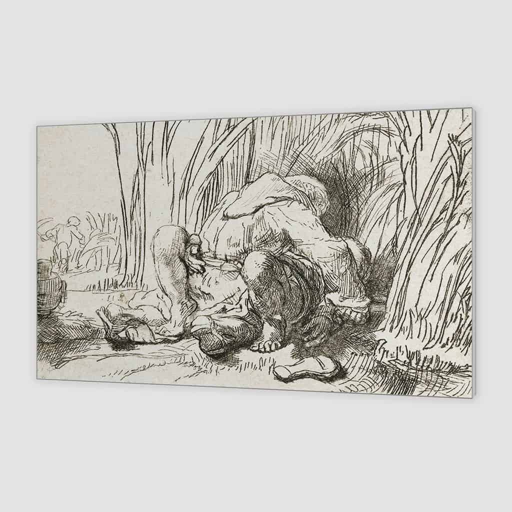 Monnik in het koren - Rembrandt