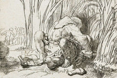 Monnik in het koren - Rembrandt