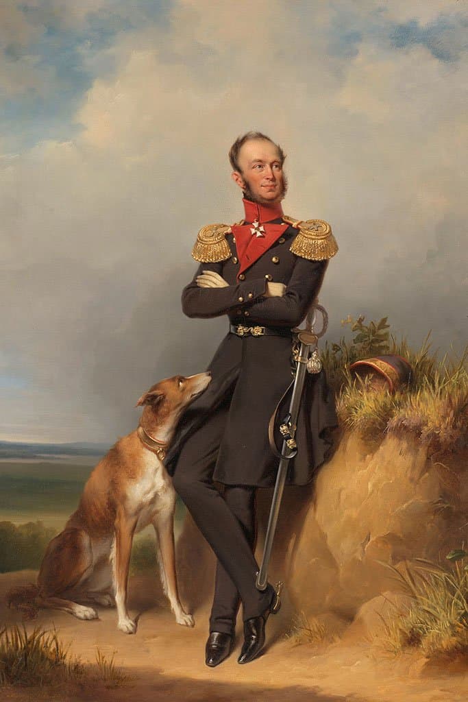 Portret van Willem II, koning der Nederlanden - Jan Adam Kruseman
