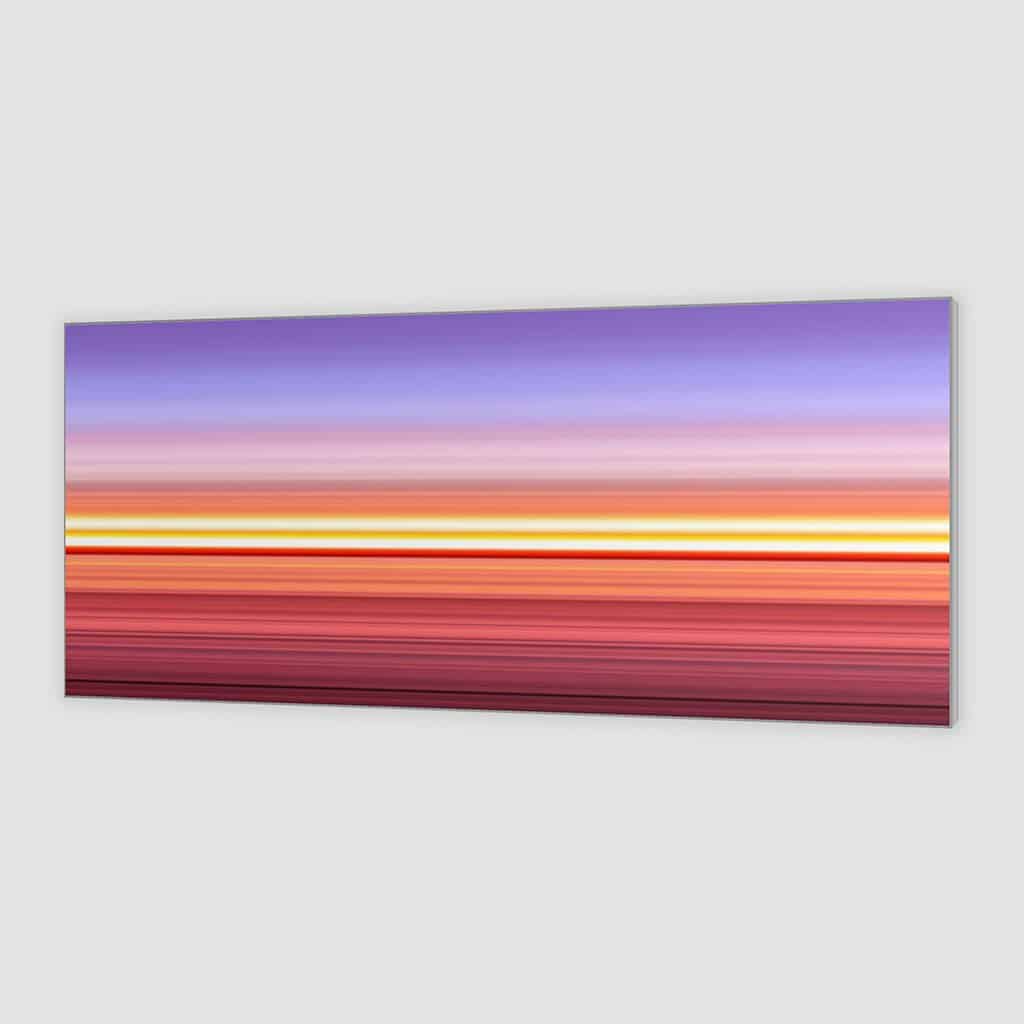 Abstracte landschappen van de zee bij zonsondergang