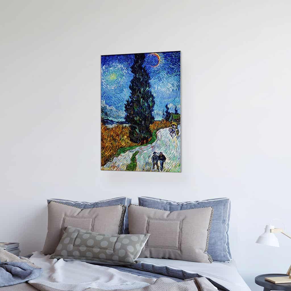 Weg met Cypres en ster (Vincent Van Gogh)