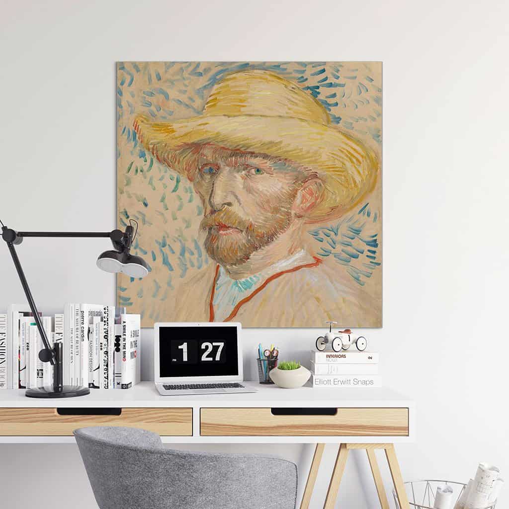 Zelfportret in strohoed (Vincent van Gogh)