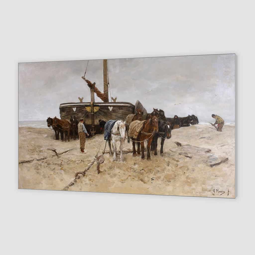 Schip op het strand - Anton Mauve