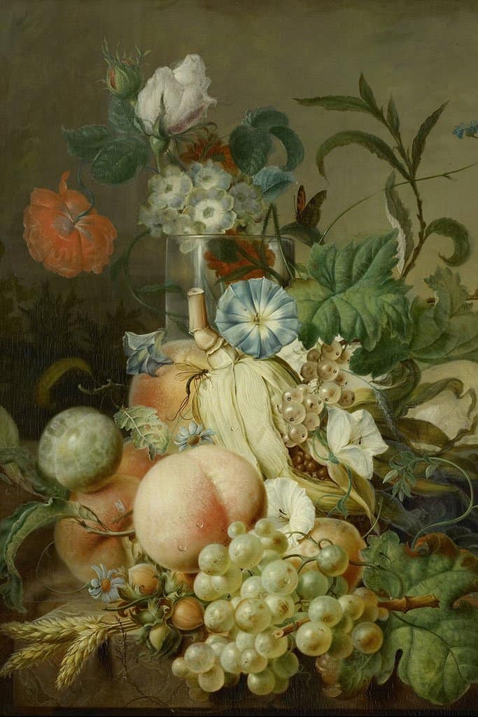 Stilleven met bloemen en fruit (Jan Evert Morel)
