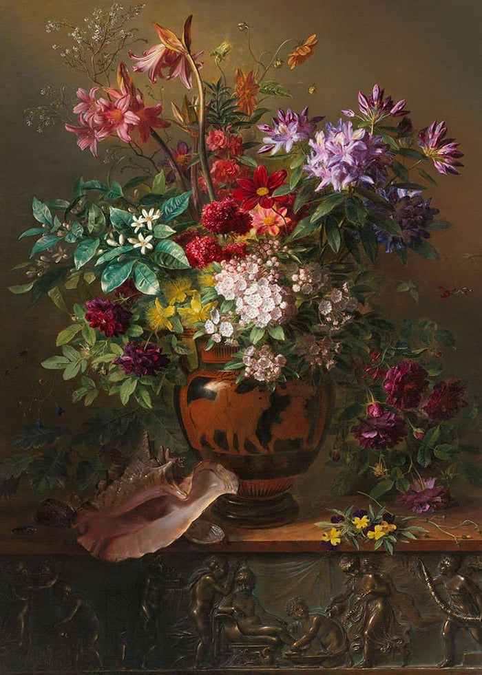 Stilleven met bloemen in een Griekse vaas (Georgius Jacobus Johannes van Os)