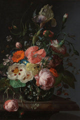 Stilleven met bloemen op een marmeren tafel (Rachel Ruysch)