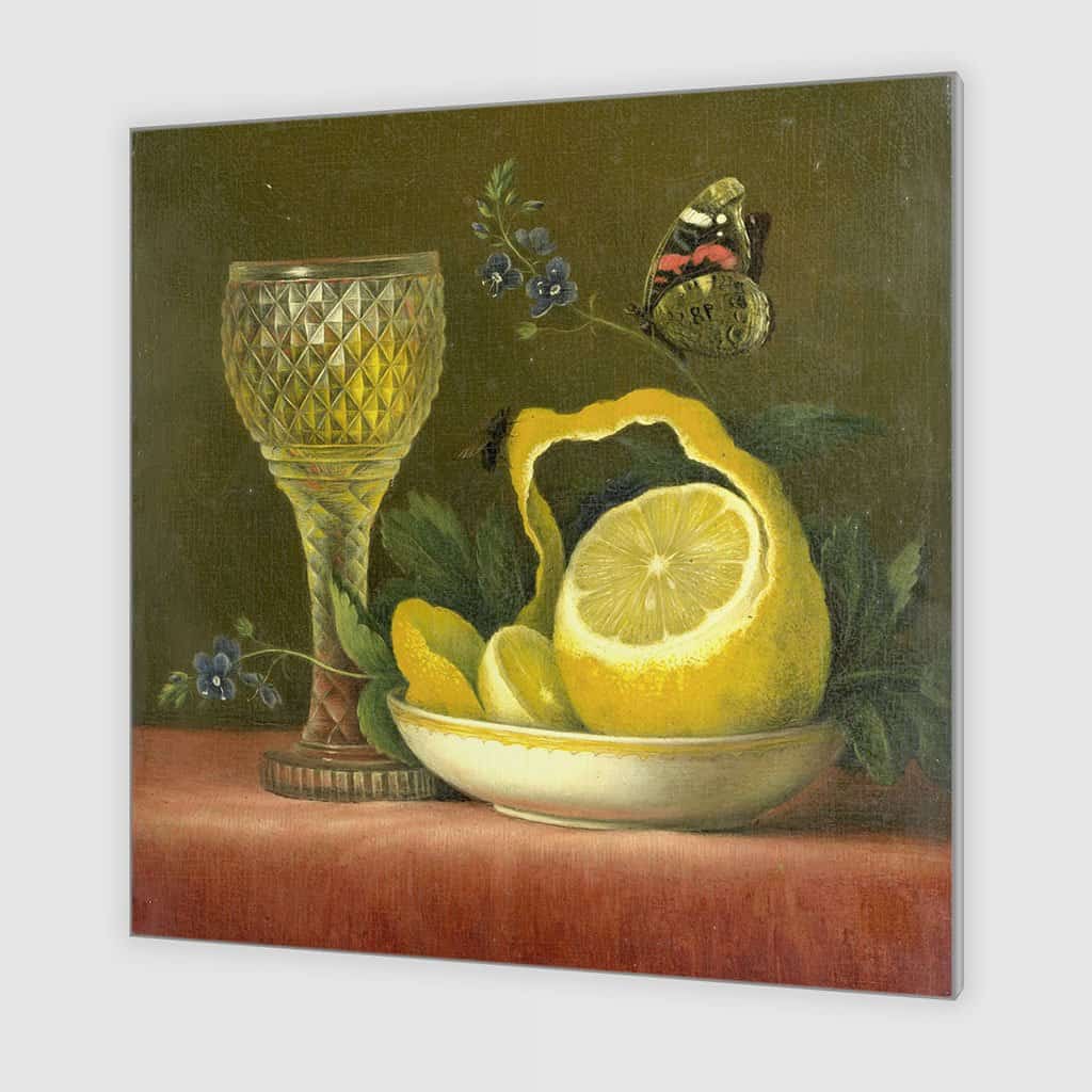 Stilleven met citroen en geslepen glas (Maria Margaretha Van Os)