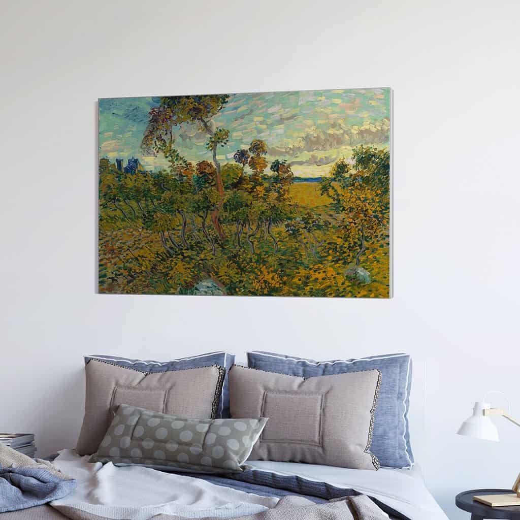 Zonsondergang bij Montmajour (Vincent Van Gogh)