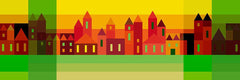 Vlak stadslandschap