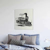 Vintage trein grafische illustratie van de trein