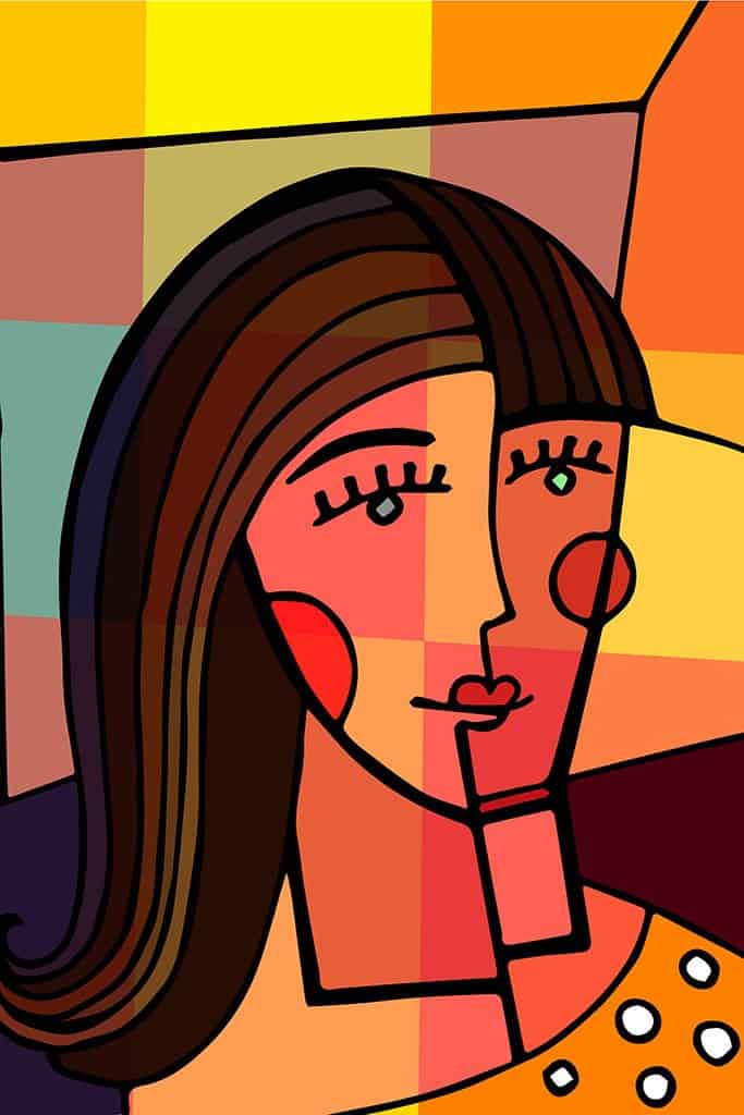 Kubisme Portret van de Vrouw van het Kubisme